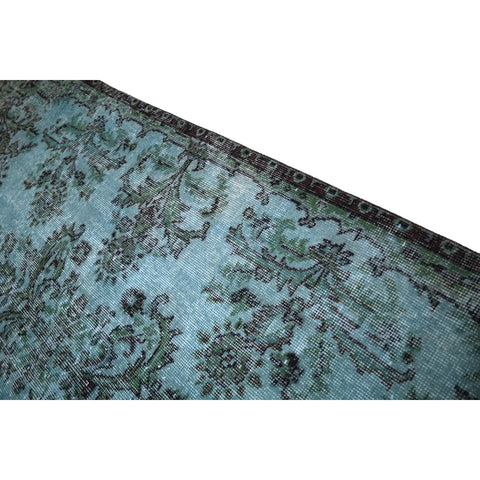 Blauw vintage vloerkleed - 216x114 cm - HANDGEMAAKT