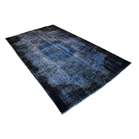 Blauw vintage vloerkleed - 270x157 cm - HANDGEMAAKT