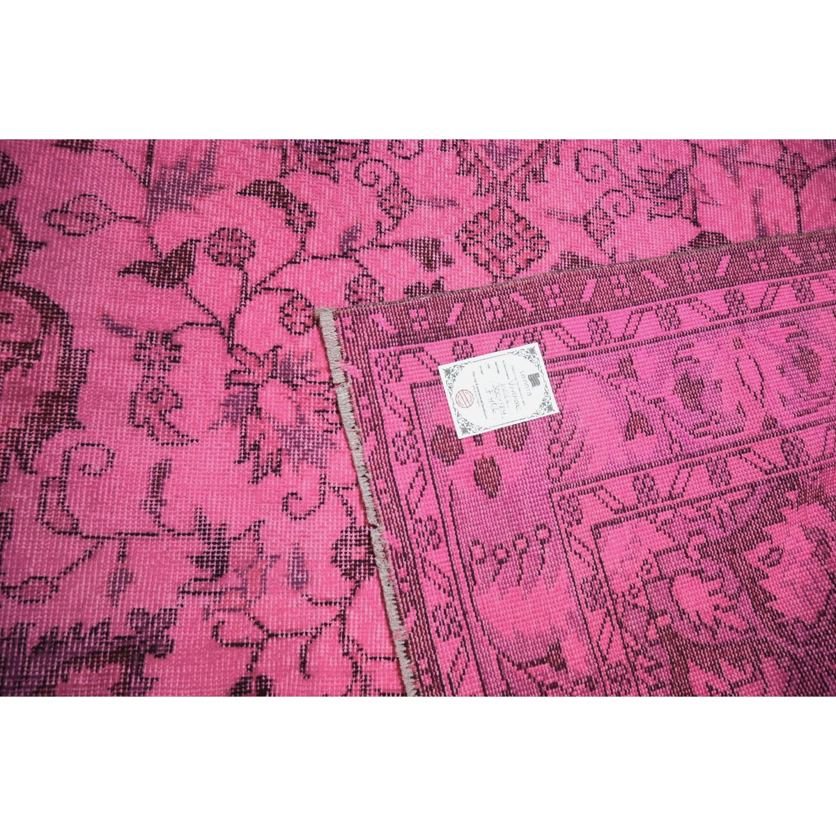 Roze vintage vloerkleed - 300x184 cm - HANDGEMAAKT