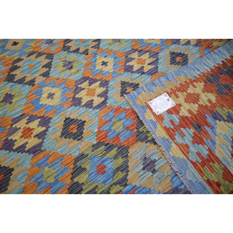Kleurrijke kelim - 294x202 cm - HANDGEMAAKT
