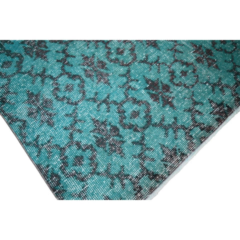 Turquoise vintage vloerkleed - 217x127 cm - HANDGEMAAKT