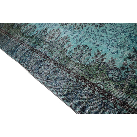 Turquoise vintage vloerkleed - 293x200 cm - HANDGEMAAKT