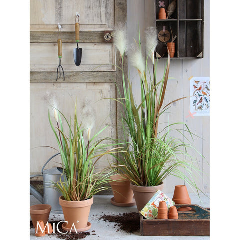 Pluimgras Foxtail Kunstplant - H81 x Ø45 cm - Wit