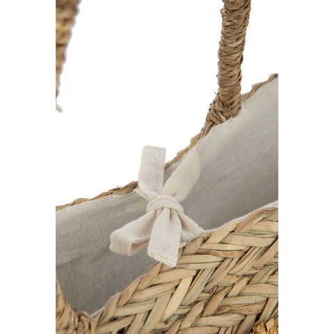 J-Line Strandtas Zonnebloemen Schelpen Zeegras Nat