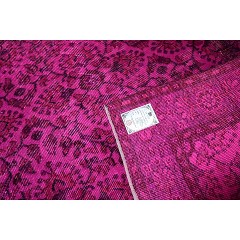 Roze vintage vloerkleed - 265x145 cm - HANDGEMAAKT