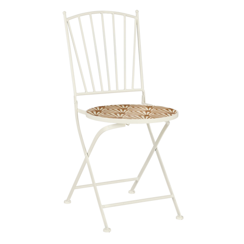 Odile Bistrostoel - L40 x B52 x H89 cm - Metaal - Bruin, Wit