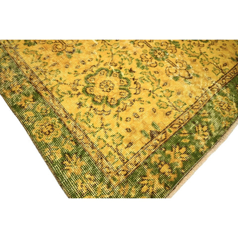 Geel vintage vloerkleed - 188x107 cm - HANDGEMAAKT