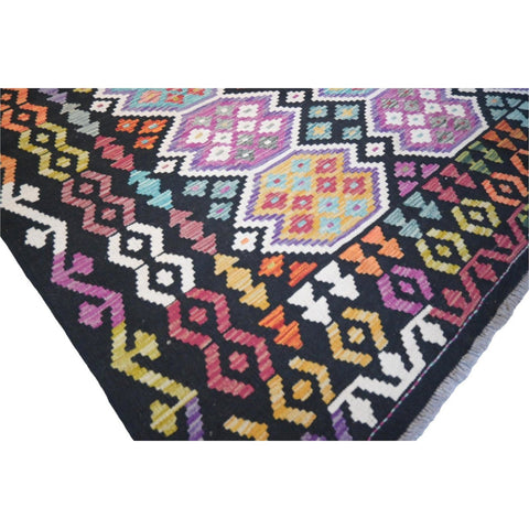 Kleurrijke kelim - 302x204 cm - HANDGEMAAKT