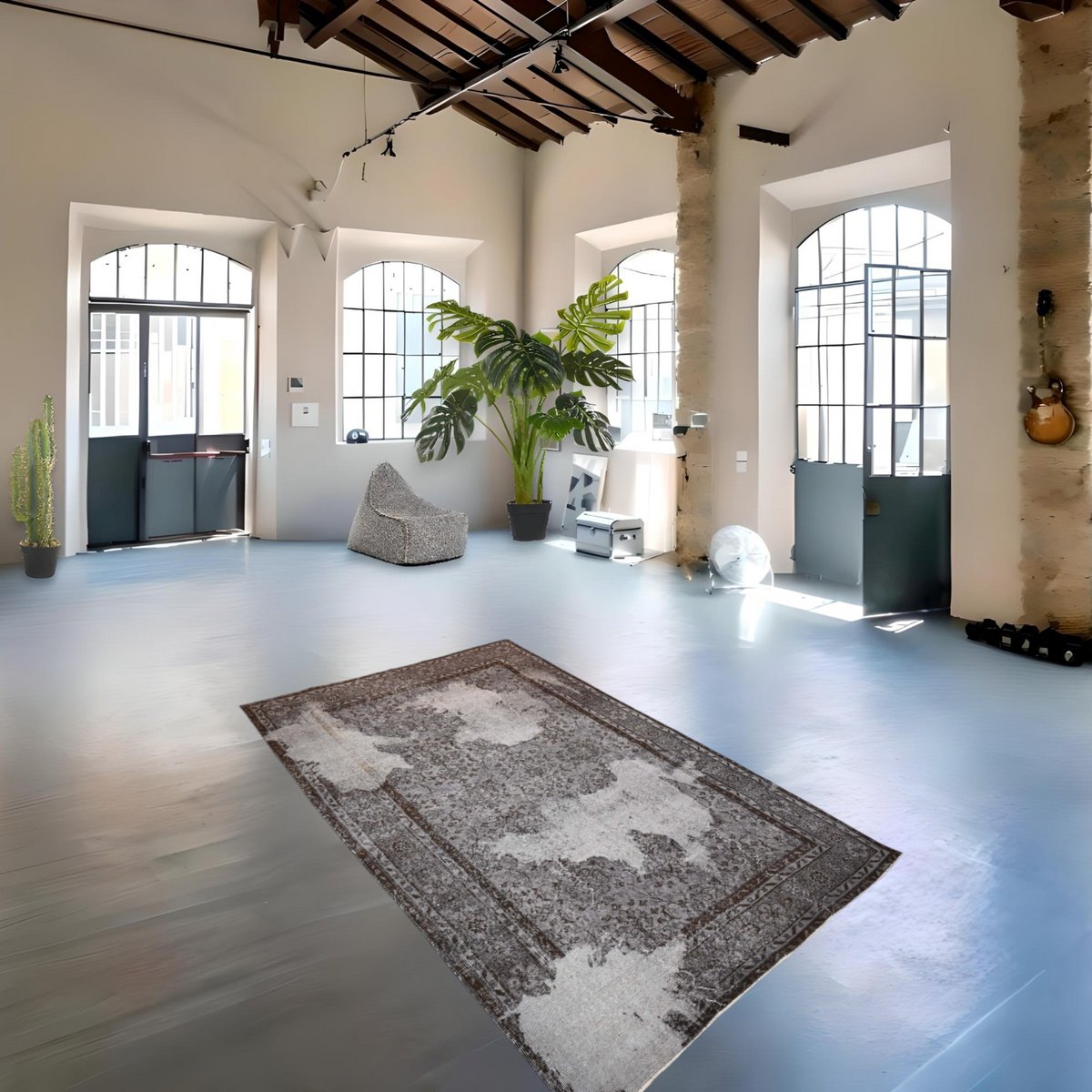 Super vintage vloerkleed - 265x157 cm - HANDGEMAAKT
