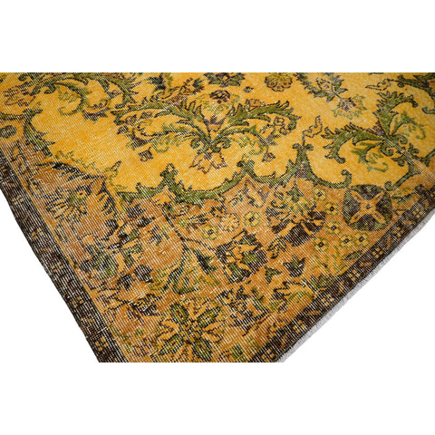 Geel vintage vloerkleed - 292x187 cm - HANDGEMAAKT