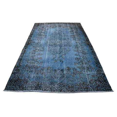 Blauw vintage vloerkleed - 270x162 cm - HANDGEMAAKT