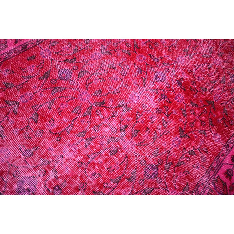 Roze-rood vintage vloerkleed - 208x115 cm - HANDGEMAAKT