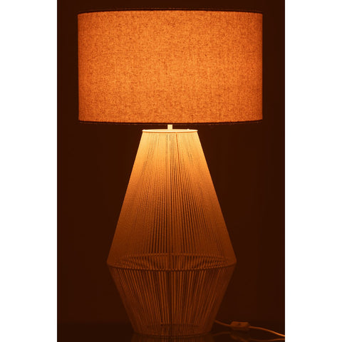 J-Line Lamp Striing Metaal/Papier Wit