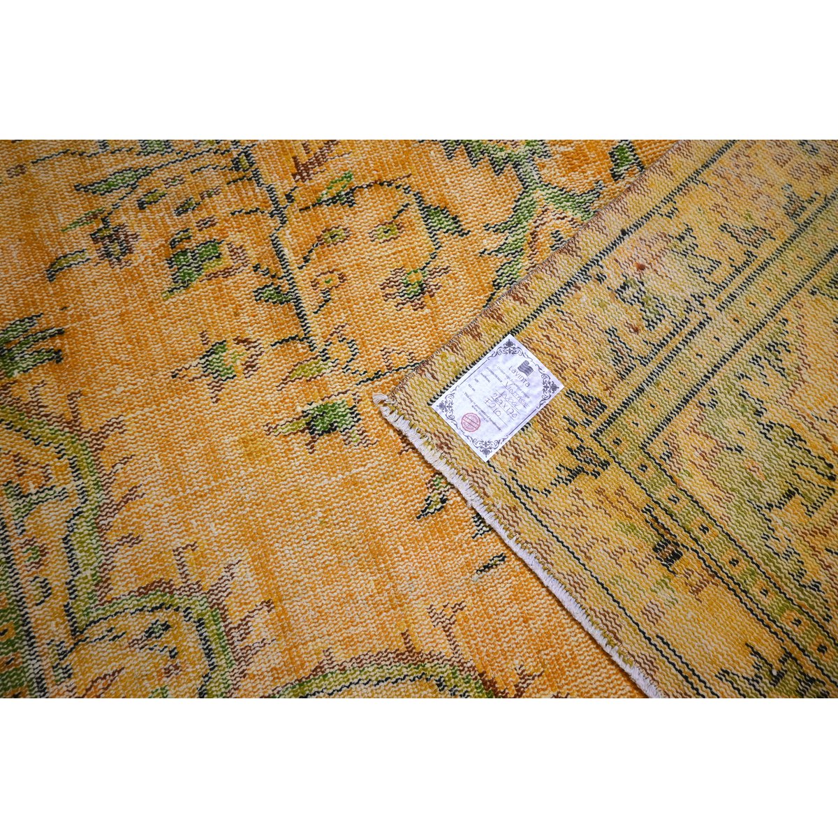 Geel vintage vloerkleed - 267x170 cm - HANDGEMAAKT