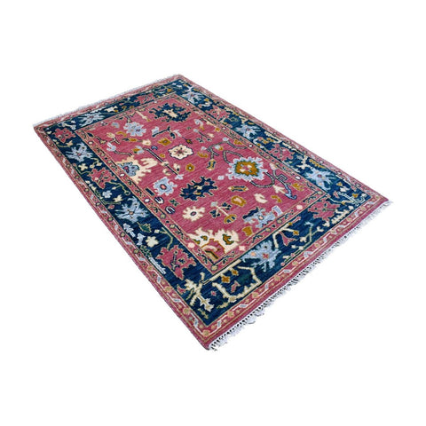 Roze Azeri vloerkleed - 188x126 cm - HANDGEMAAKT