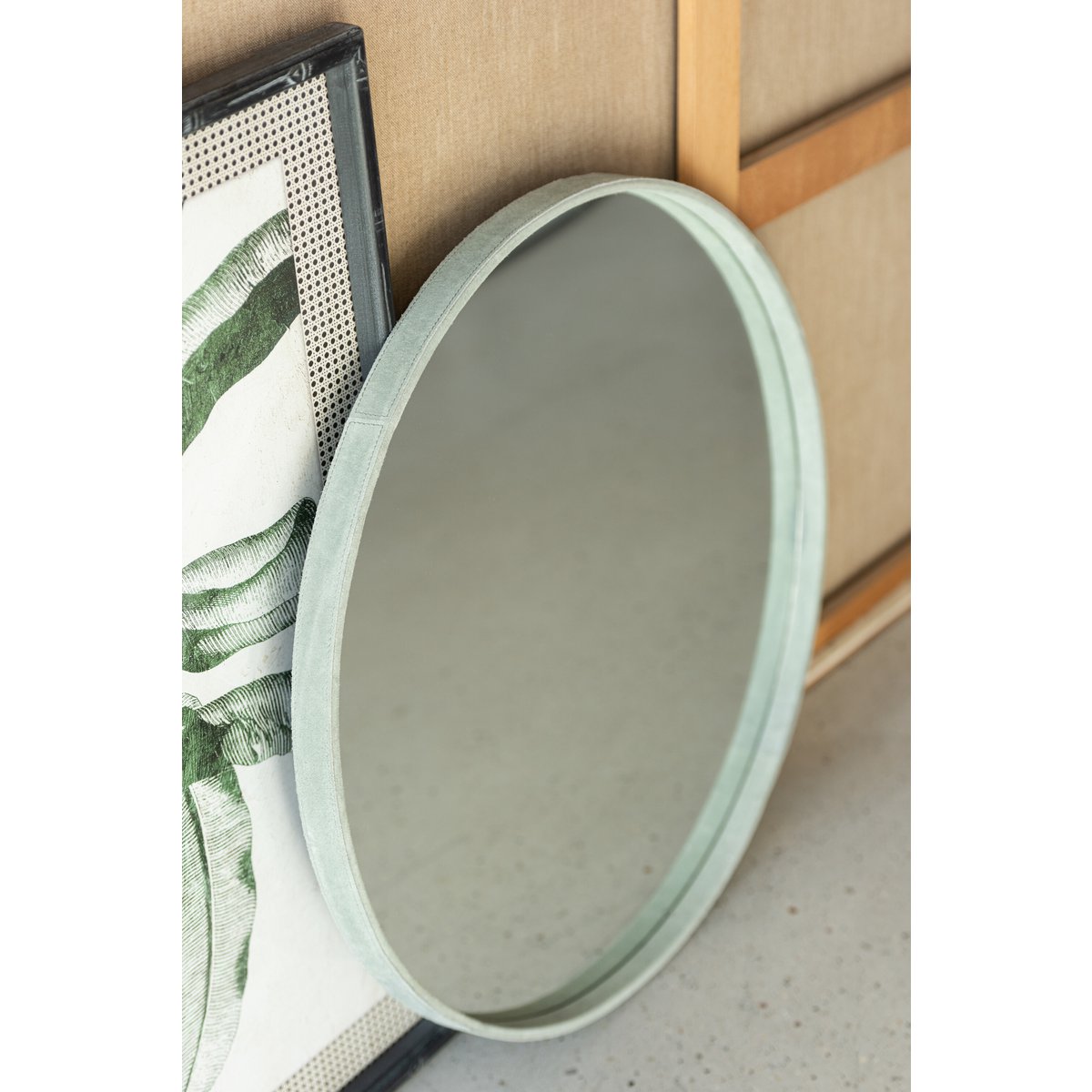 J-Line spiegel Rond - glas - groen - large