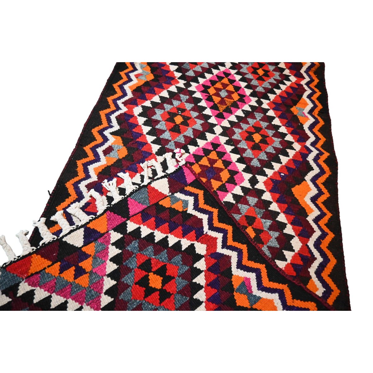 Extra lange Kurdi loper - 375x90 cm - HANDGEMAAKT