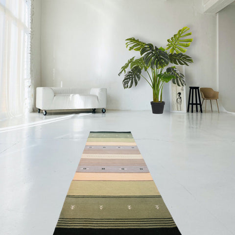 Gestreepte Gabbeh loper - 225x74 cm - HANDGEMAAKT