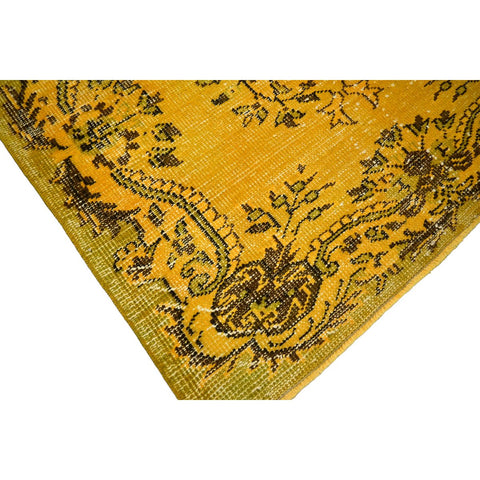 Geel vintage vloerkleed - 215x118 cm - HANDGEMAAKT