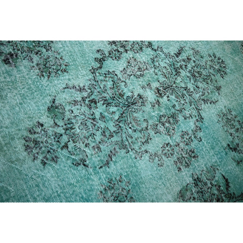 Turquoise vintage vloerkleed - 316x200 cm - HANDGEMAAKT
