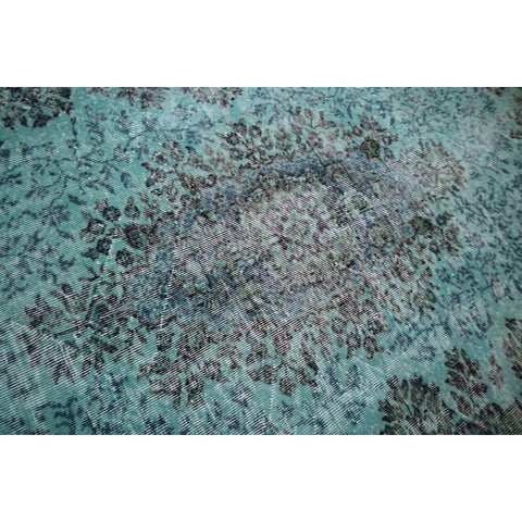 Turquoise vintage vloerkleed - 293x200 cm - HANDGEMAAKT