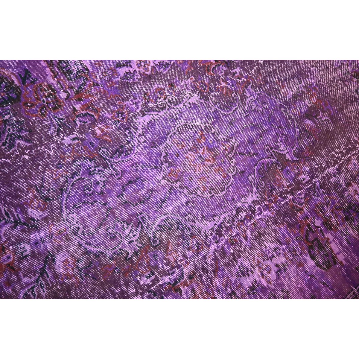 Paars vintage vloerkleed - 258x157 cm - HANDGEMAAKT