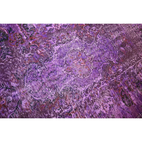 Paars vintage vloerkleed - 258x157 cm - HANDGEMAAKT